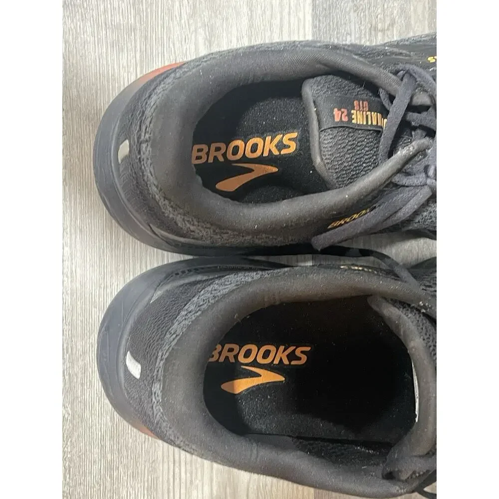 Brooks Adrenaline GTS Mens Running Shoes Black Burnt Sienna Sneaker Size 12 M